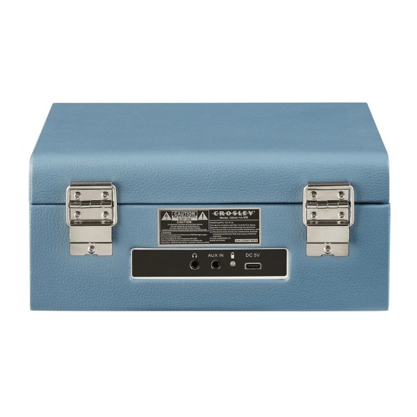 Crosley Voyager CD Player, Washed Blue - Rear