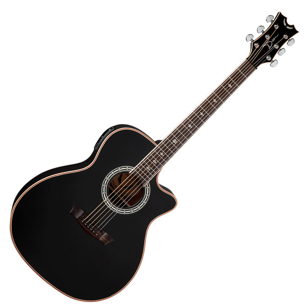 Dean Exotica Plus Solid Top Electro Acoustic Guitar, Classic Black