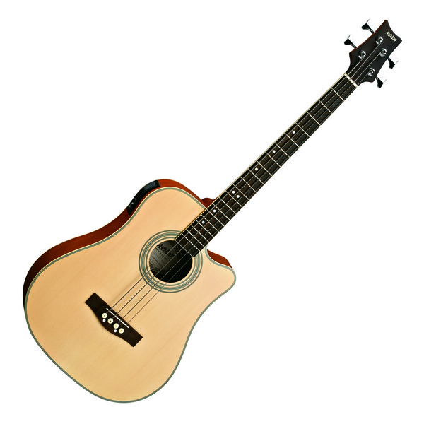 Ashton ACB100CEQ Electro Acoustic Bass Guitar, Natural Matte