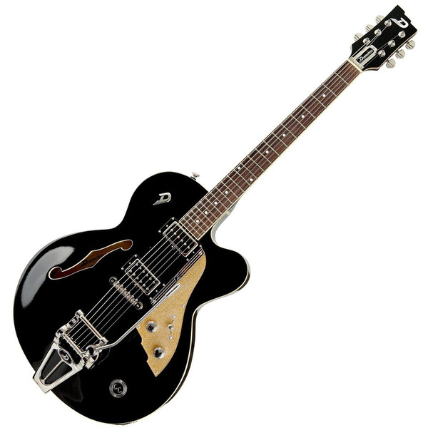 Duesenberg C.C Hollowbody Electric Guitar, Black with Hardcase