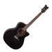 Dean Exotica Quilt Ash Electro Acoustic Guitar, Trans Black