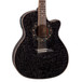 Dean Exotica Quilt Ash Electro Acoustic Guitar, Trans Black