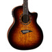 Dean Exotica Quilt Ash Electro Acoustic Guitar, Trans Brazilia