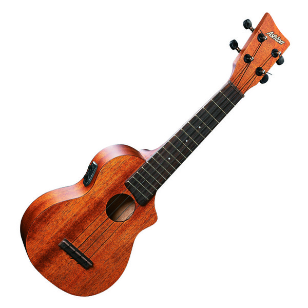 Ashton UKE240EQ Electro Acoustic Concert Ukulele, Mahogany