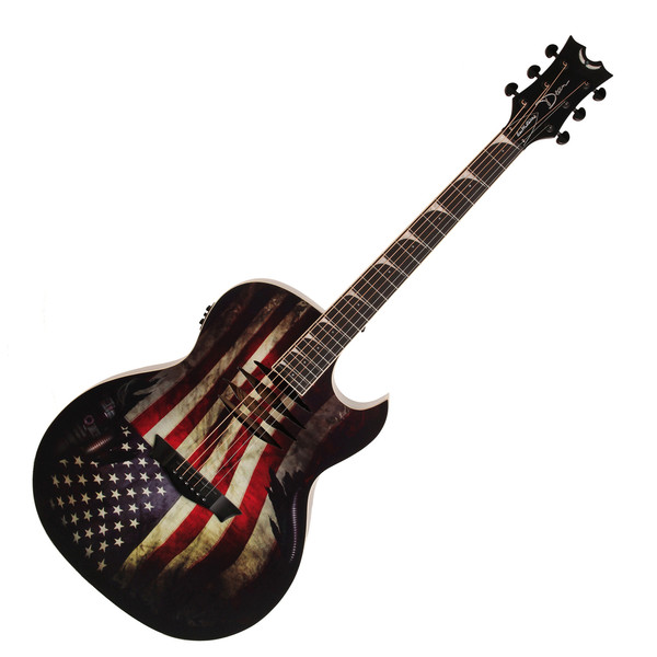 Dean Mako Dave Mustaine Electro Acoustic Guitar, USA Flag