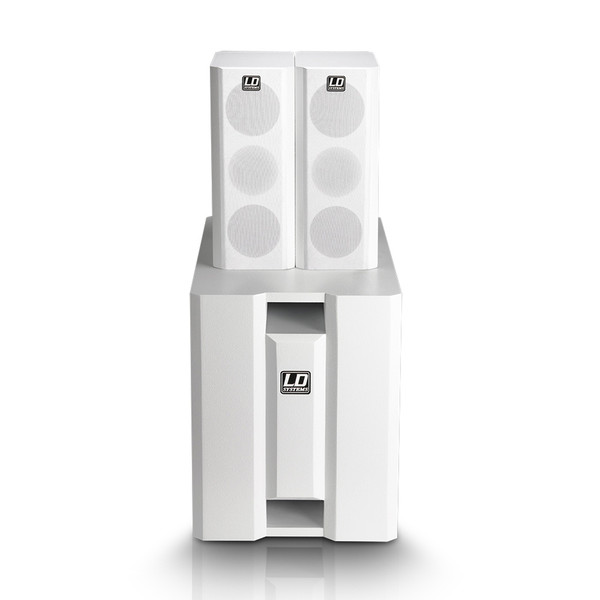 LD Systems DAVE8XSW Compact Active PA System, White