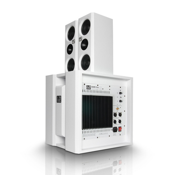 LD Systems DAVE8XSW Compact Active PA System, White