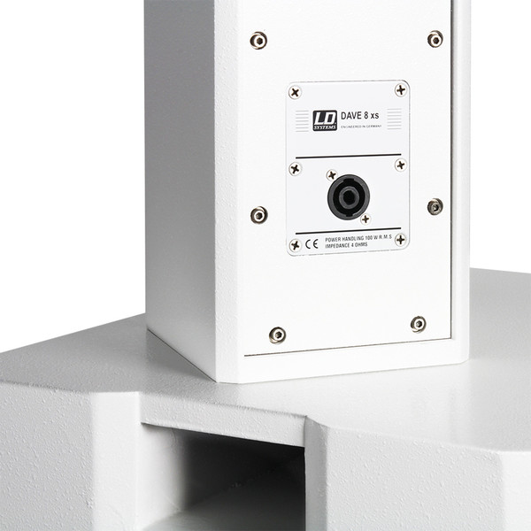 LD Systems DAVE8XSW Compact Active PA System, White