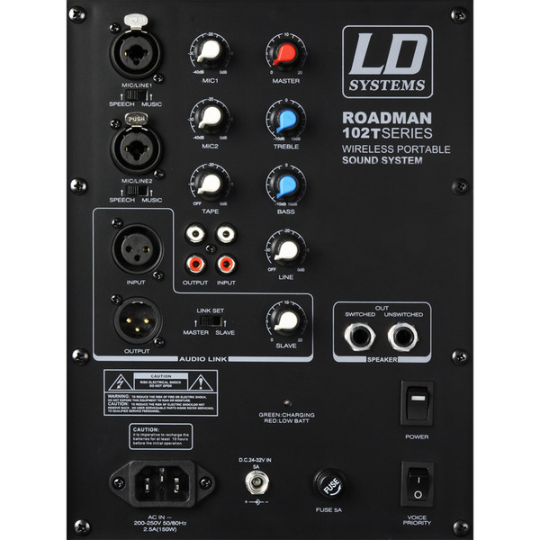 LD Systems Roadman 102 HS Portable PA Speaker with Headset Microphone