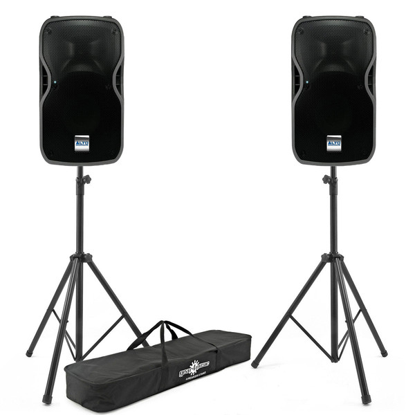 Alto Truesonic TS115 Vibe Active PA Bundle w/USB Playback and Stands