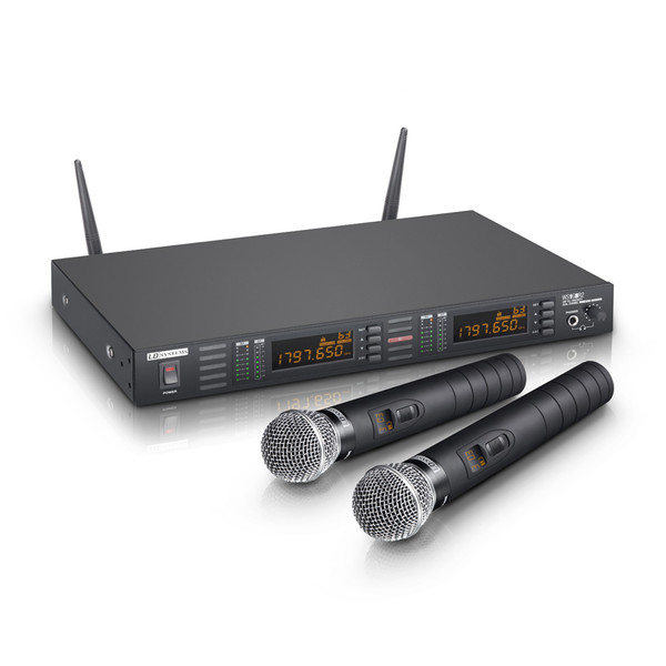 LD Systems Wireless Microphone System with 2 x Dynamic Handheld Microphones