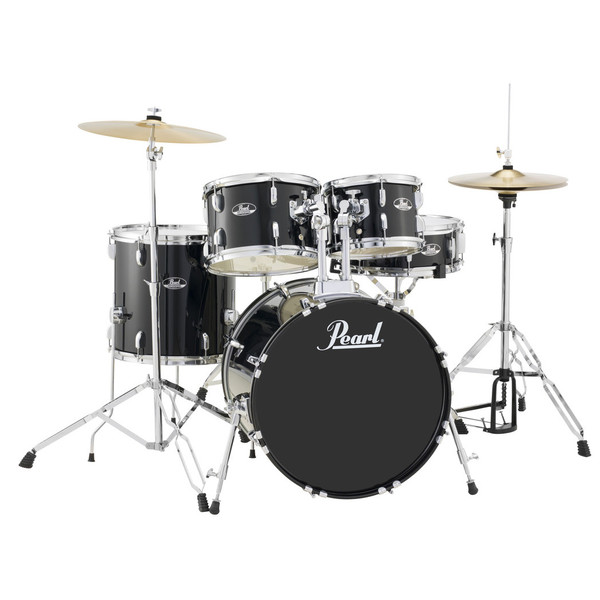 Pearl Roadshow 5 Piece Compact Drum Kit, Jet Black