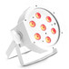 Cameo Tri Colour 7 x 3W LED RGB Flat Par Can, White