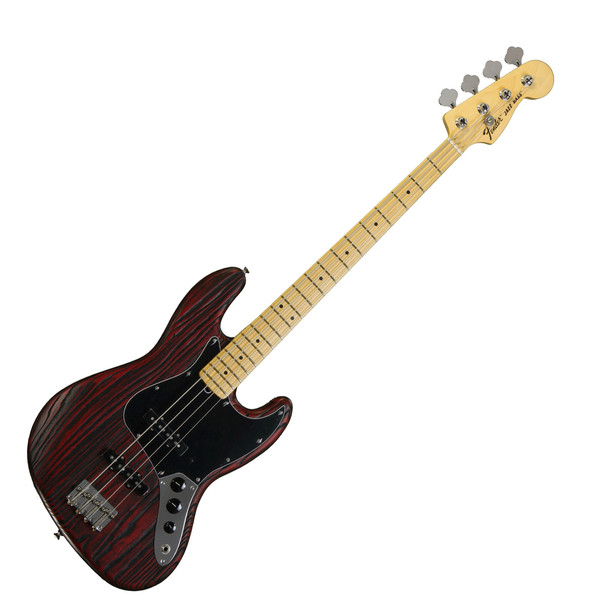 Fender Limited Edition Sandblasted Jazz Bass, Crimson Red Trans