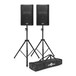 QSC K10 Active PA Speakers with Stands