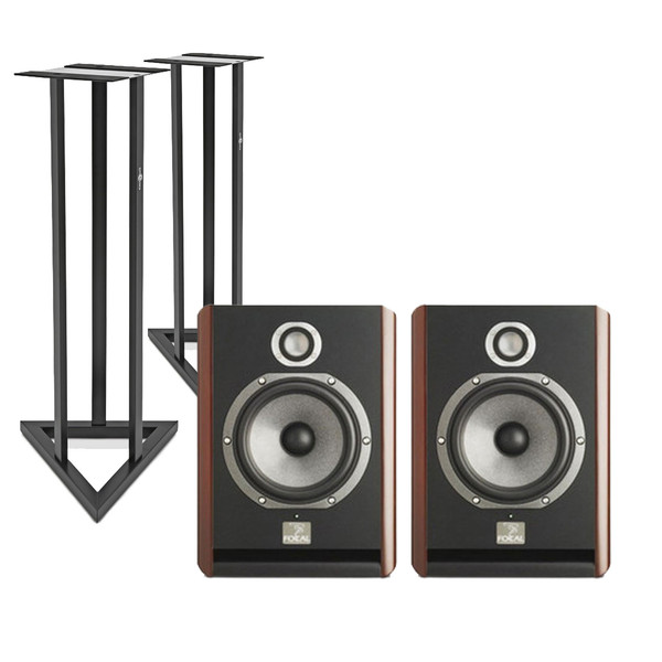 Focal Solo 6 BE Active Monitor Speakers, Red (Pair) + FREE Stands