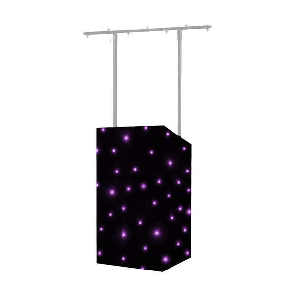 Equinox MICRON DJ Booth Tri LED Starcloth System, Black Cloth