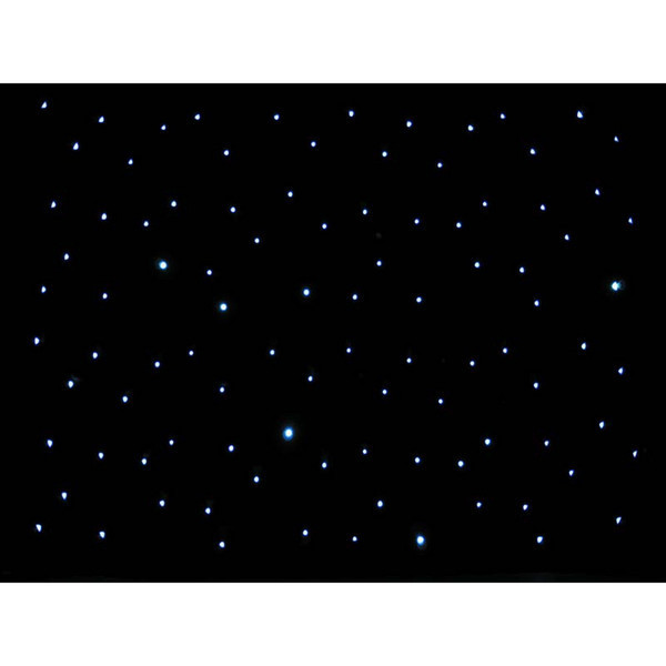 LEDJ DMX 8 x 4.5m LED Starcloth System, Black Cloth, CW