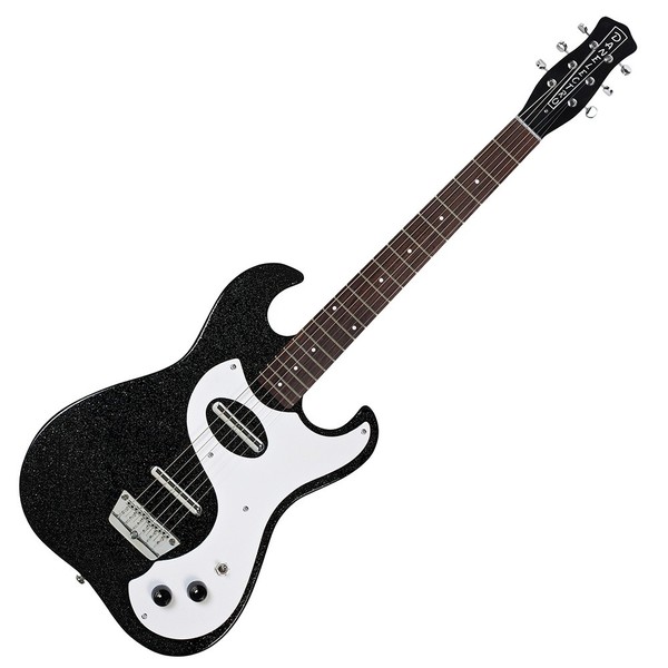 Danelectro 63 Double Cutaway Electric Guitar, Black Sparkle