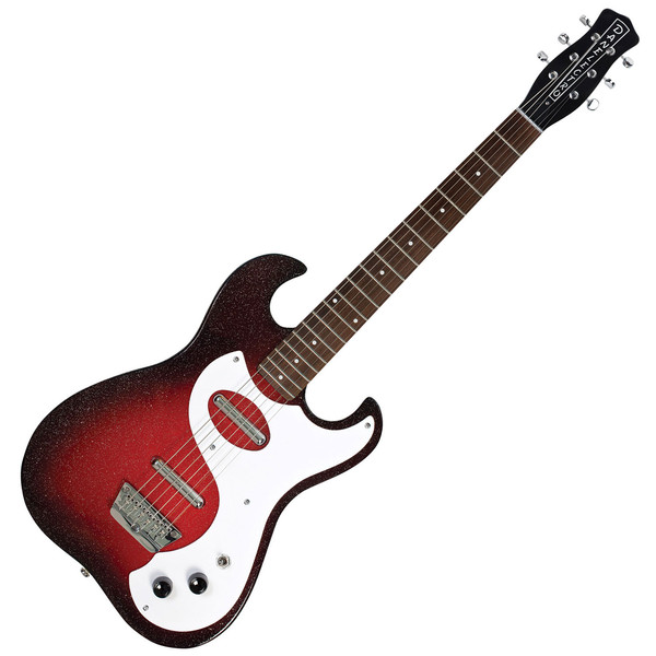 Danelectro 63 Double Cutaway Electric Guitar, Red Sparkle Burst