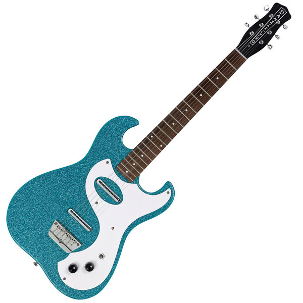 Danelectro 63 Double Cutaway Electric Guitar, Turquoise Metal Flake