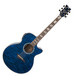 Dean Performer Quilt Ash Electro Acoustic Guitar w/Aphex, Trans Blue