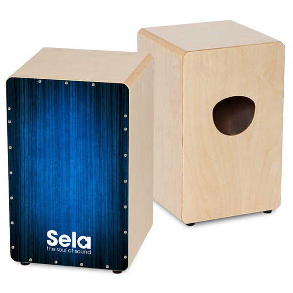 Sela Varios Pre Assembled Cajon with Removable Snare System, Blue