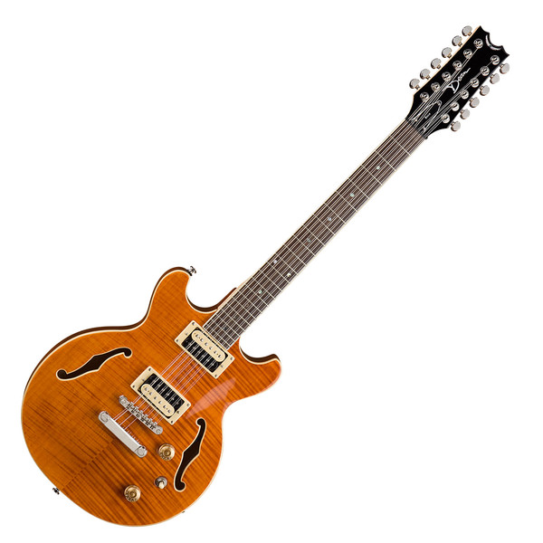 Dean Boca 12 String Electric Guitar, Trans Amber