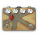 Caroline Cannonball Hand Painted Distortion Pedal, Gold/Silver