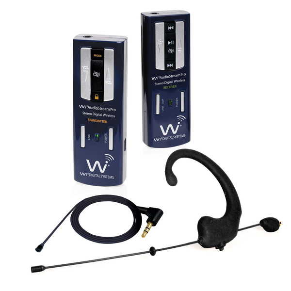 Wi Digital AudioStream Pro EL, Earset and Lavalier with Monitoring 