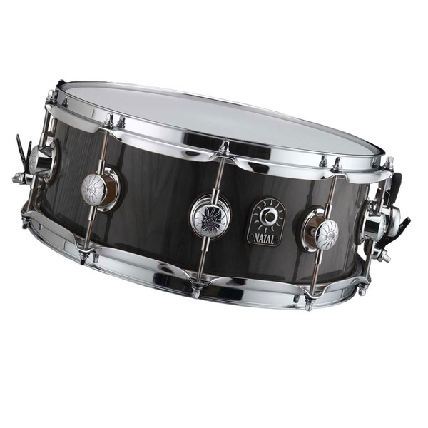 Natal Stave Ash 14'' x 5.5'' Snare Drum, Black - Ex Demo