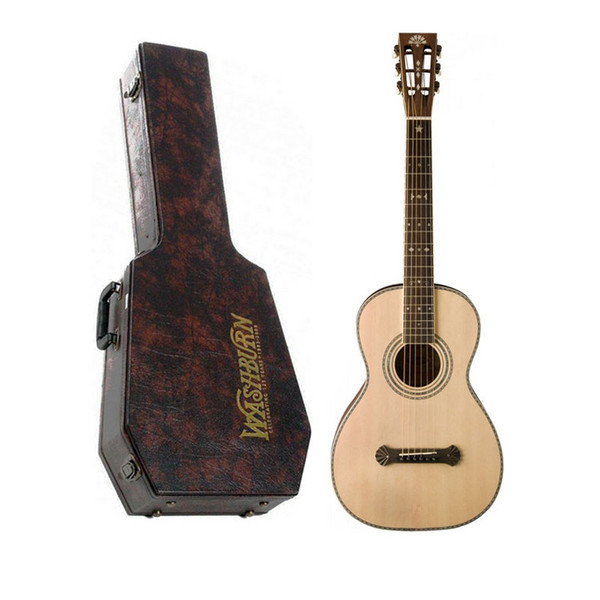 Washburn R315K Vintage Series Parlour Acoustic Guitar, Natural Satin