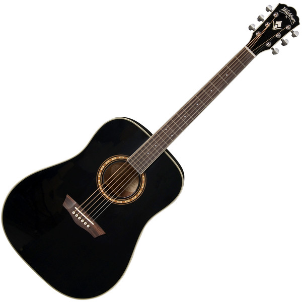 Washburn WD10S Acoustic Guitar, Black