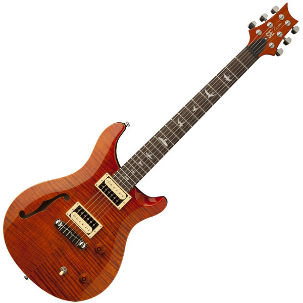 PRS SE Custom 22 Flame Maple Semi Hollow, Orange