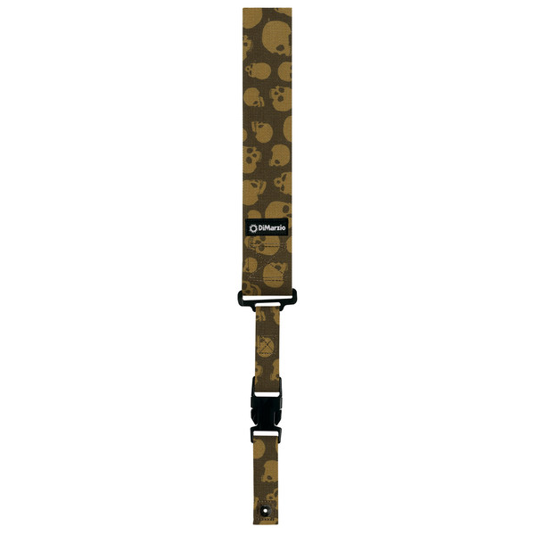 DiMarzio ClipLock Quick Release Guitar Strap, Cordura Camo Skulls 