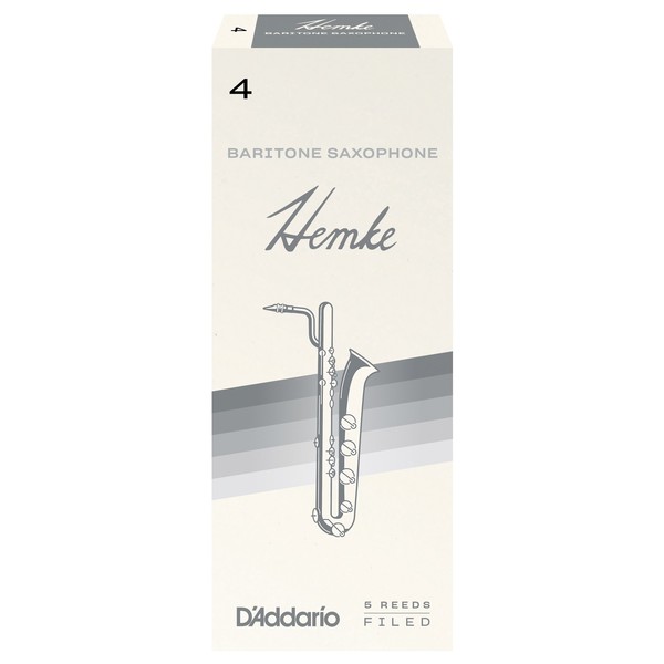 D'Addario Hemke Baritone Saxophone Reeds, 4 (5 Pack)