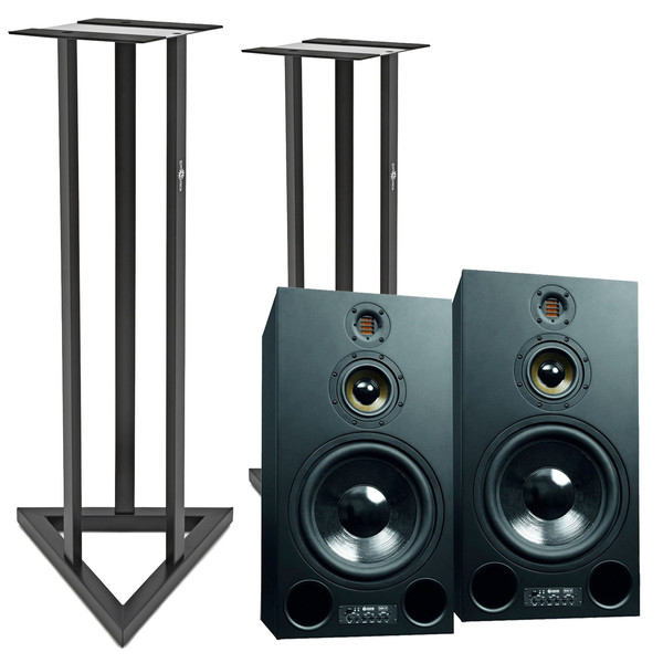Adam S4X-V Active Midfield Studio Monitors with Stands (Pair)