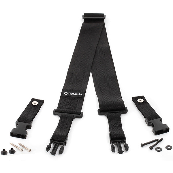 DiMarzio ClipLock 3" Wide Nylon Quick Release Black Guitar Strap