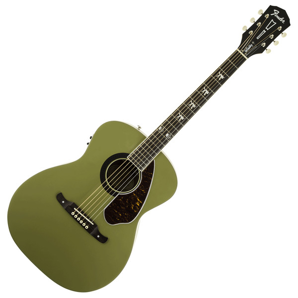 Fender Tim Armstrong Hellcat Electro Acoustic Guitar, Honor Green