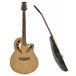 Deluxe Roundback Electro Acoustic Guitar by Gear4music, Natural