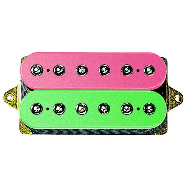 DiMarzio DP158 Evolution Neck F Spaced Humbucker Pickup, Pink/Green