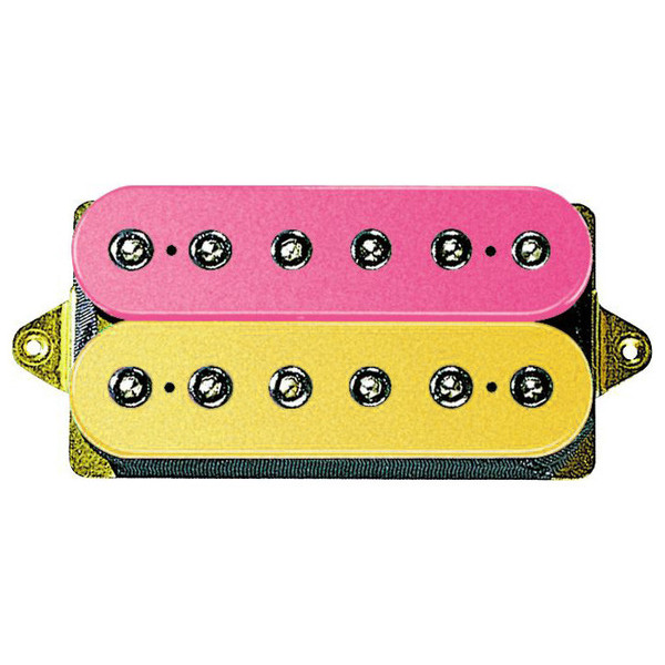 DiMarzio DP159 Evolution Bridge F Spaced Humbucker, Pink/Yellow