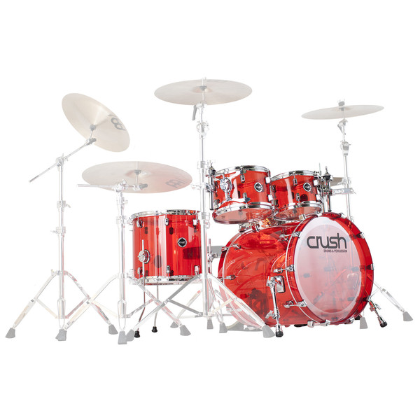 Crush A2C428 Acrylic 4 Piece Shell Pack, Red