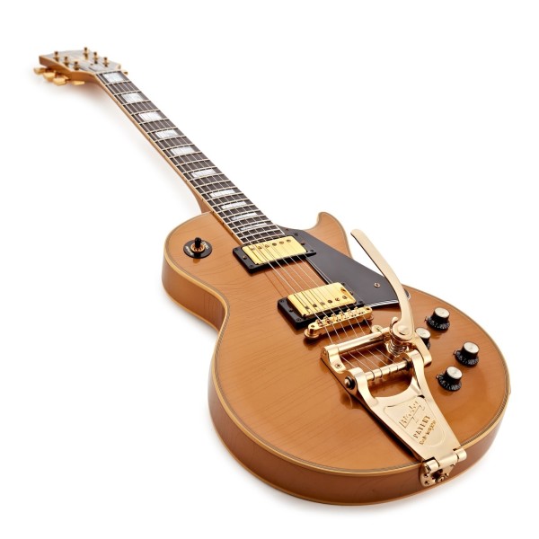 Gibson Custom 1968 Les Paul Custom Bigsby Double Gold Ultra Light Aged #602088 - angled shot