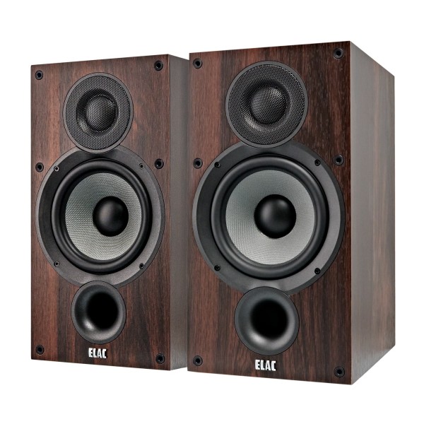 ELAC Debut B6.2 Bookshelf Speaker (Pair), Walnut