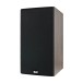 ELAC Debut B6.2 Bookshelf Speaker, Walnut - Angled, single with grille attached