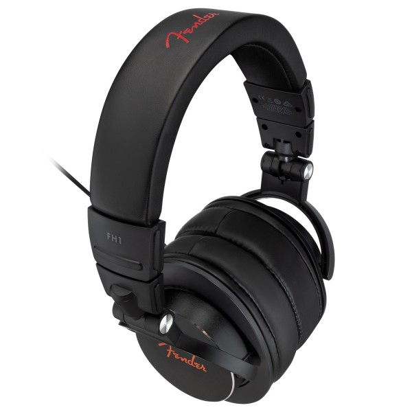 Fender FH1 Professional Monitoring Headphones, Black - Angled