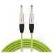 Studiospares Glow Instrument / Mono Jack Cable, 5m Green