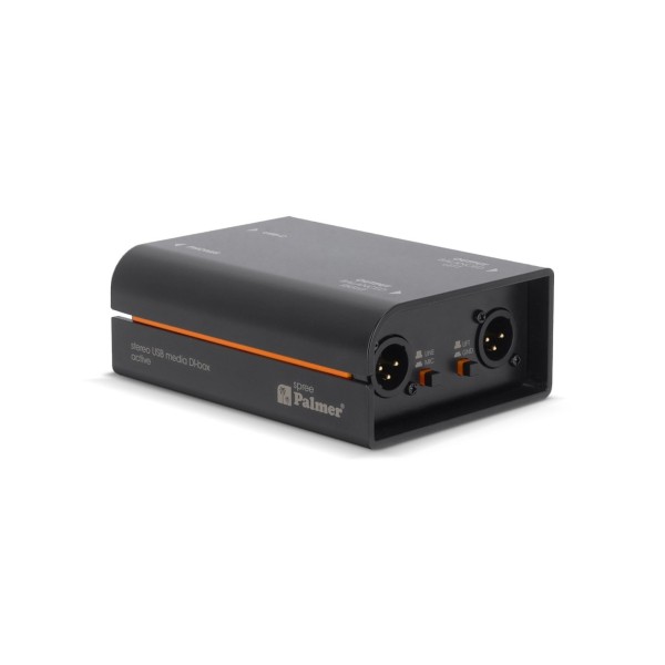 Palmer Spree Active Stereo USB-C Media DI Box Rear Right Angle