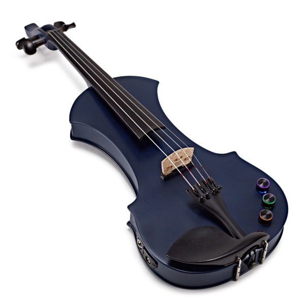 Electric Violin With FX by Gear4music, Navy Blue